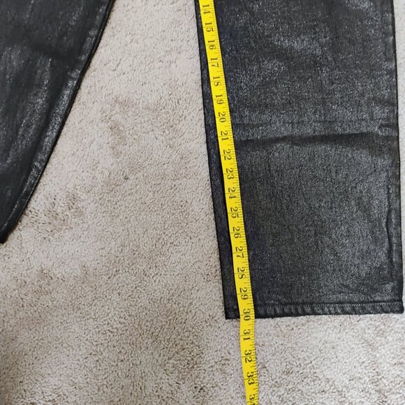 Woman's Jeans Black Denum Metallic Finish size 12 - Picture 5 of 8